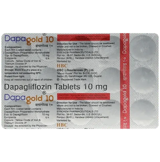 dapagold 10mg tablet 15's